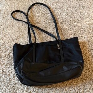 Black Women's Tote Bag - Classic Everyday Shoulder Bag